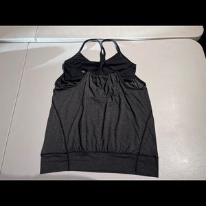 Lululemon Black Gray Strappy Racerback Tank Top Gym Yoga Size 8
